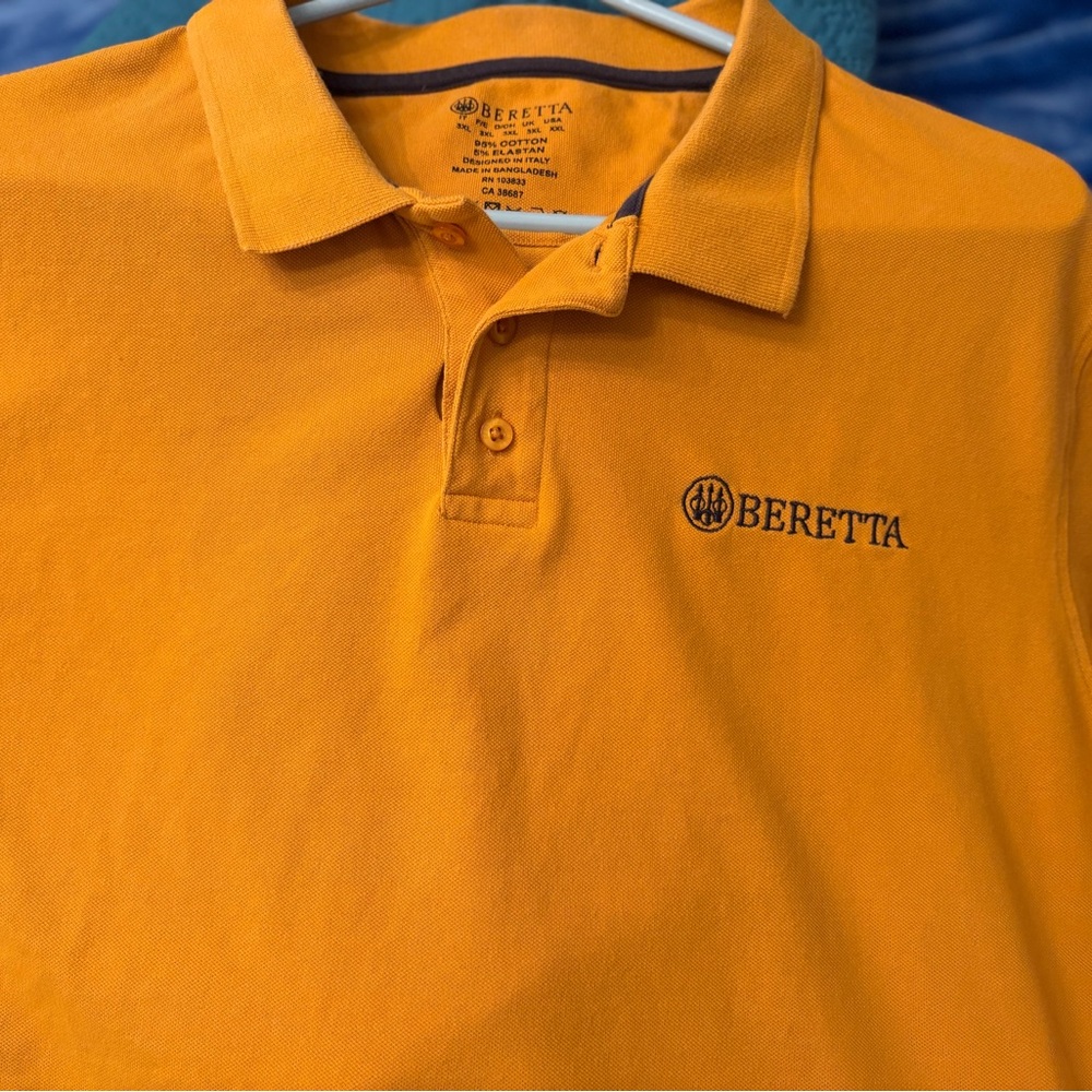 Beretta Men's Bold Orange Polo Shirt